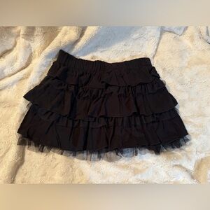 Joe Benbasset Black Tiered Mini Skirt